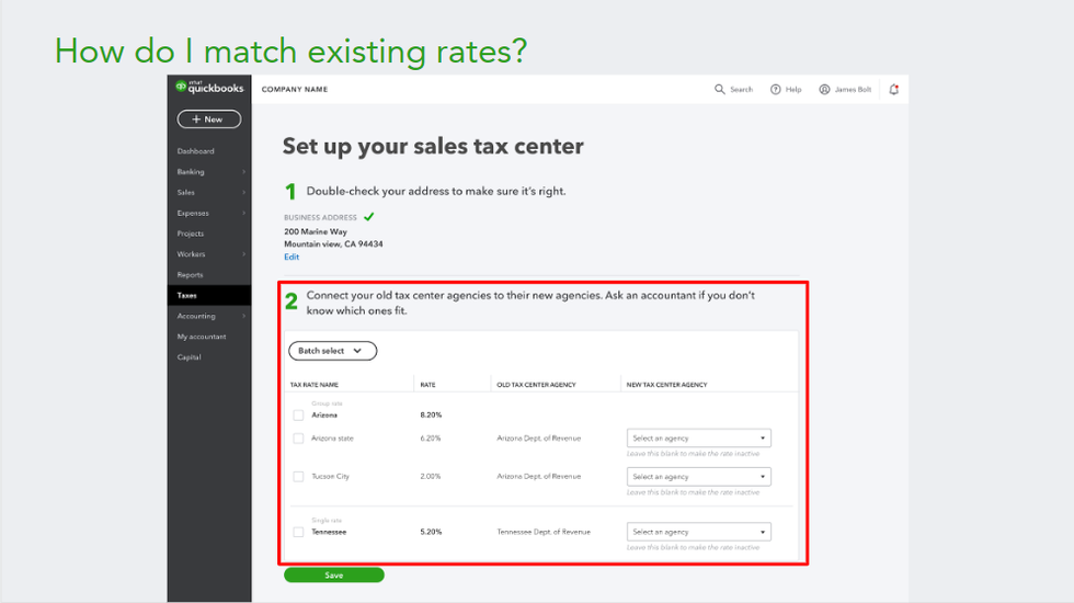 2019 QBO Sales Tax Changes - Hybrid Experience Change-over Step 2A