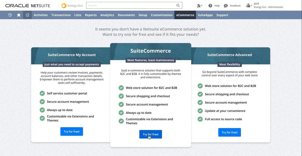 NetSuite SuiteCommerce Website Setup