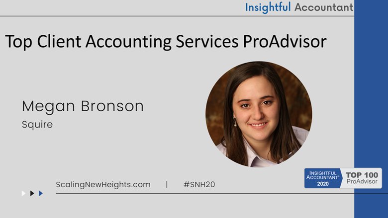 Megan Bronson - 2020 Top Client Accounting Services ProAdvisor