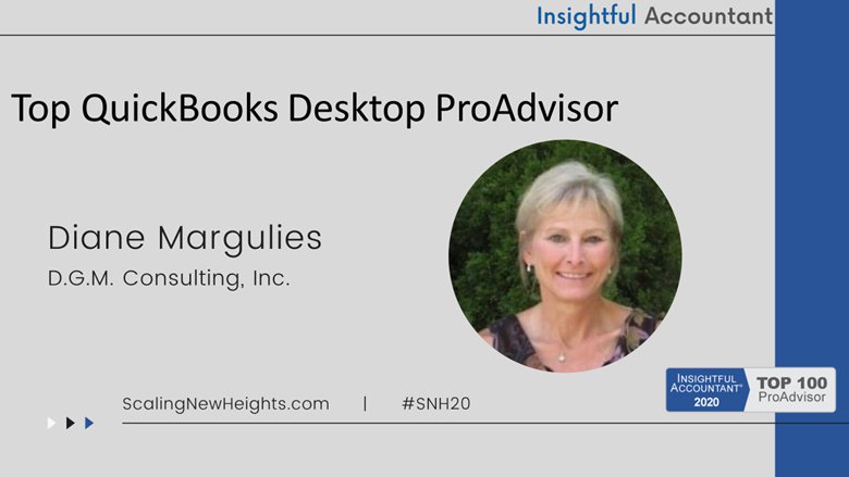 Diane Margulies - 2020 Top QuickBooks Desktop ProAdvisor