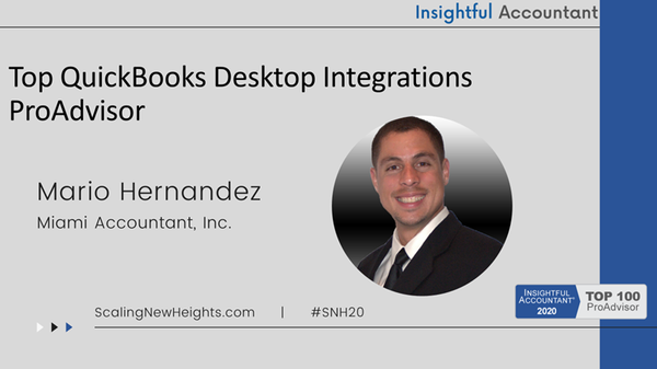 Mario Hernandez - 2020 Top QuickBooks Desktop Integrations ProAdvisor