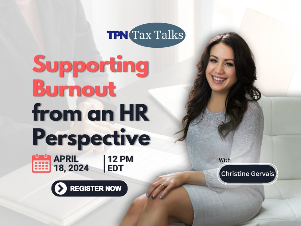 TPN Tax Talks |  Supporting Burnout from an HR Perspective