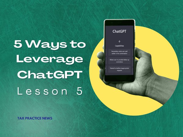 Five ways to leverage ChatGPT - Lesson 5