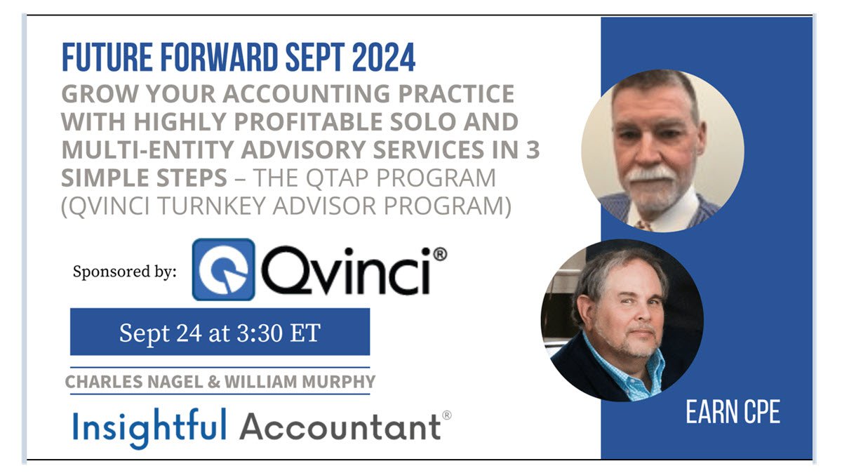 Future Forward Webinar and Qvinci® help you 'Build Advisory'