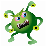 virus cartoon character