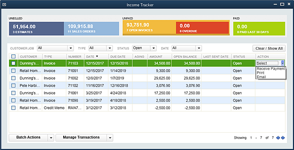 Slide 2 - New QuickBooks 2014 Income Tracker Actions