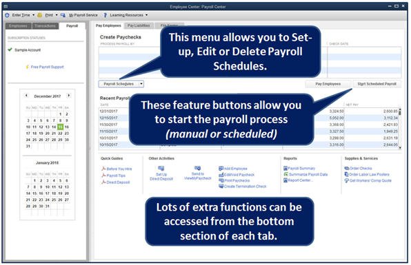 Slide 1 QuickBooks 2014 Payroll Center Payroll Tab