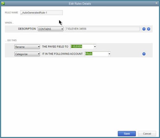 QuickBooks 2014 - Bank Feeds - New Rules