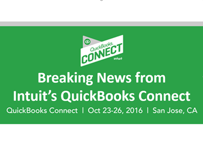 QuickBooks Connect 2016 Breaking News
