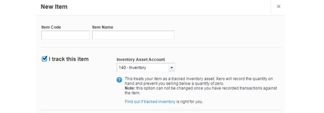 Xero Inventory Tracking
