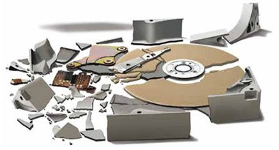 broken hard drive (ouch)