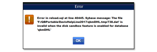 Sandbox error
