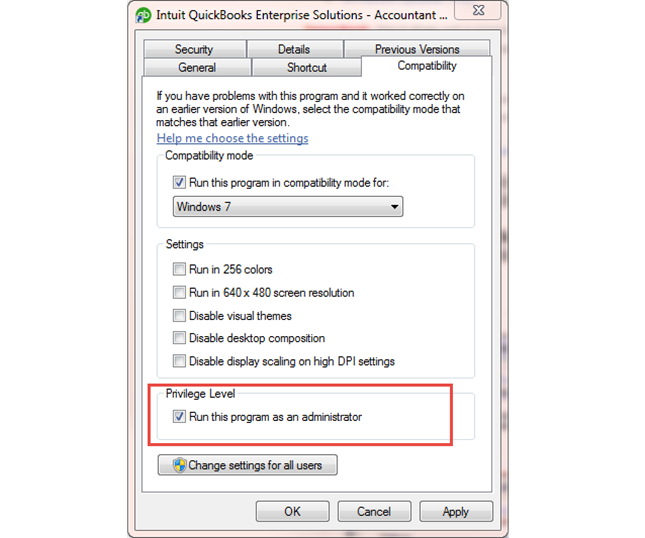 QB in Windows Compatibility Mode Fig 2