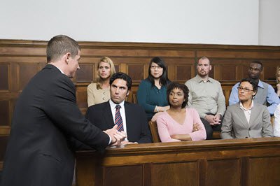 Lawyer and jury