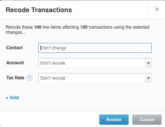 Xero Find and Recode