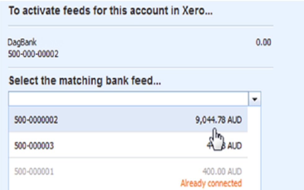 activate bank feeds xero